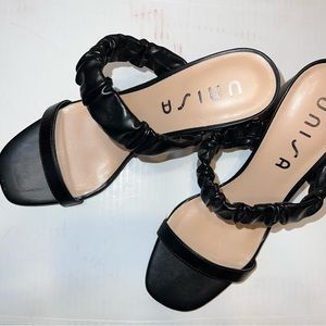 Unisa Mule: Black Print Shoes